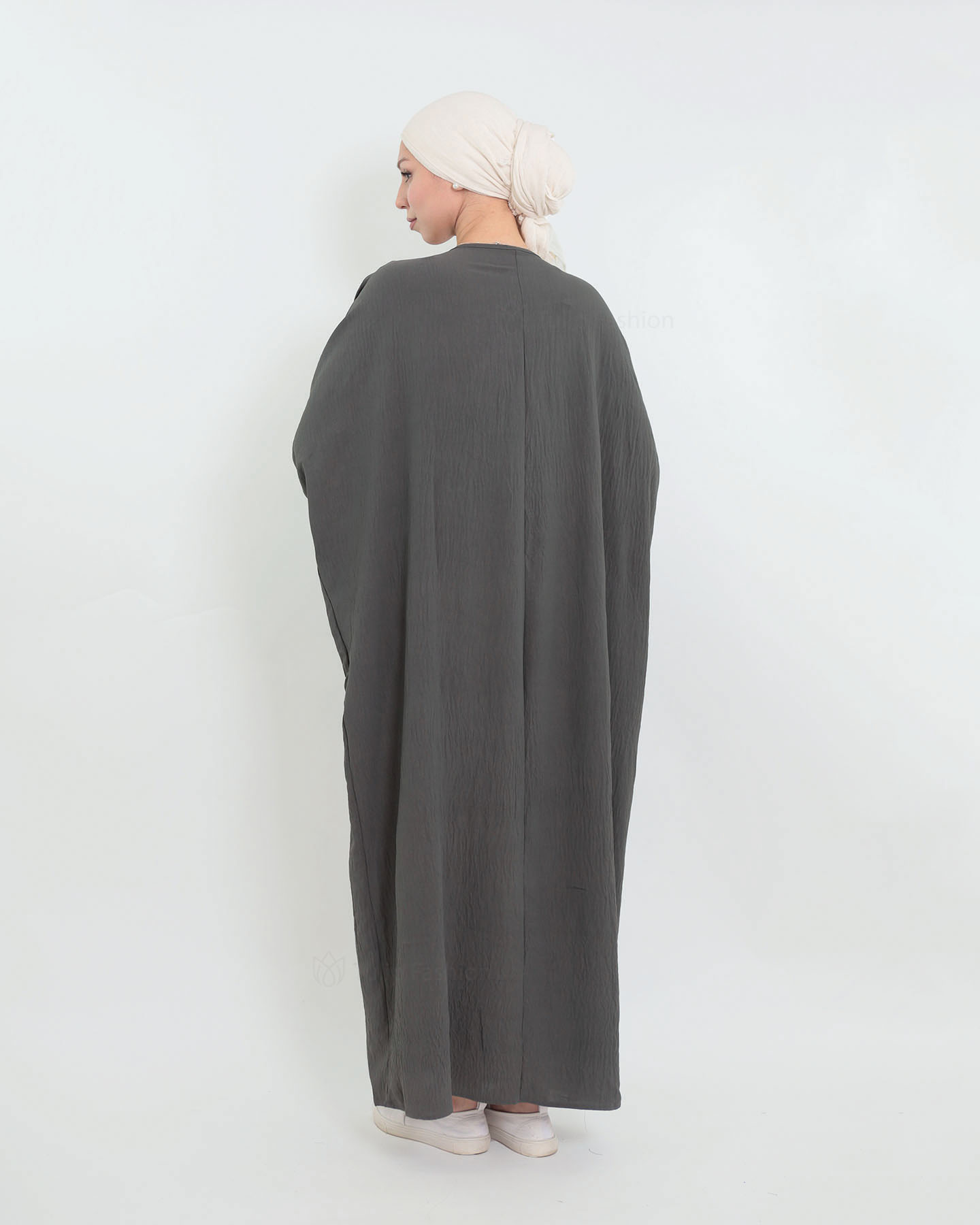Maryam  Oversized Abaya - Dark Gray - 5