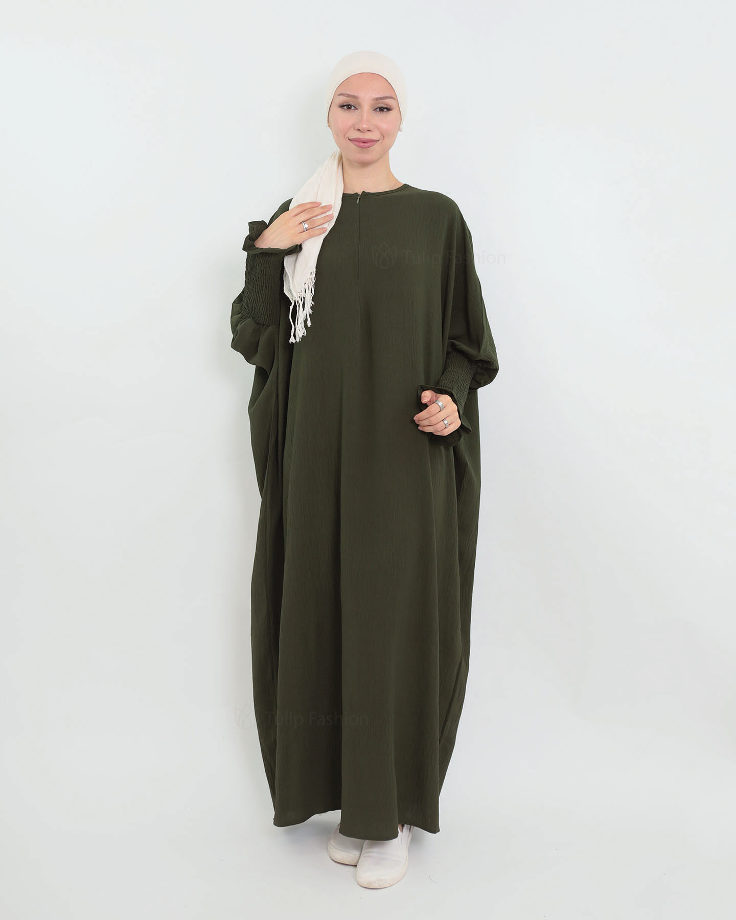 Maryam  Oversized Abaya - Olive Green