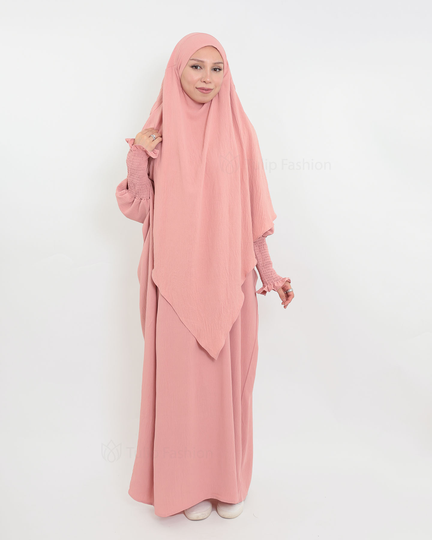 Maryam  Oversized Abaya - Rose - 5