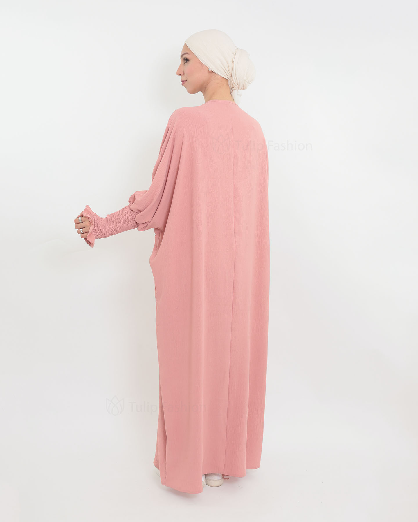 Maryam  Oversized Abaya - Rose - 3