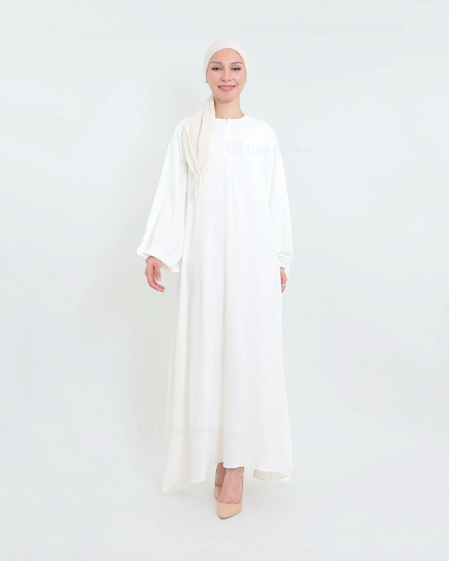 Rihab Abaya - White - 3