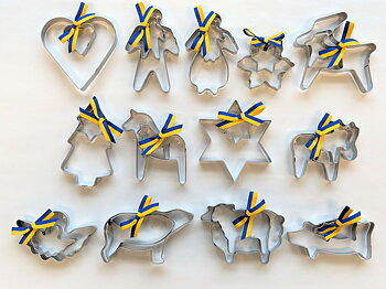 Set pepparkaksmått i rostfritt stål - Häst, med band