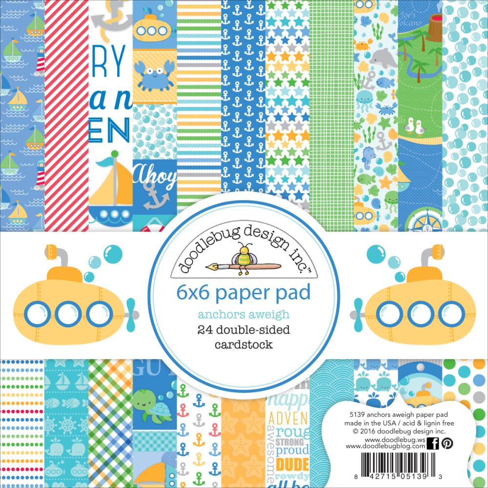 Doodlebug  6x6 Inch Paper Pad- Anchors Aweigh