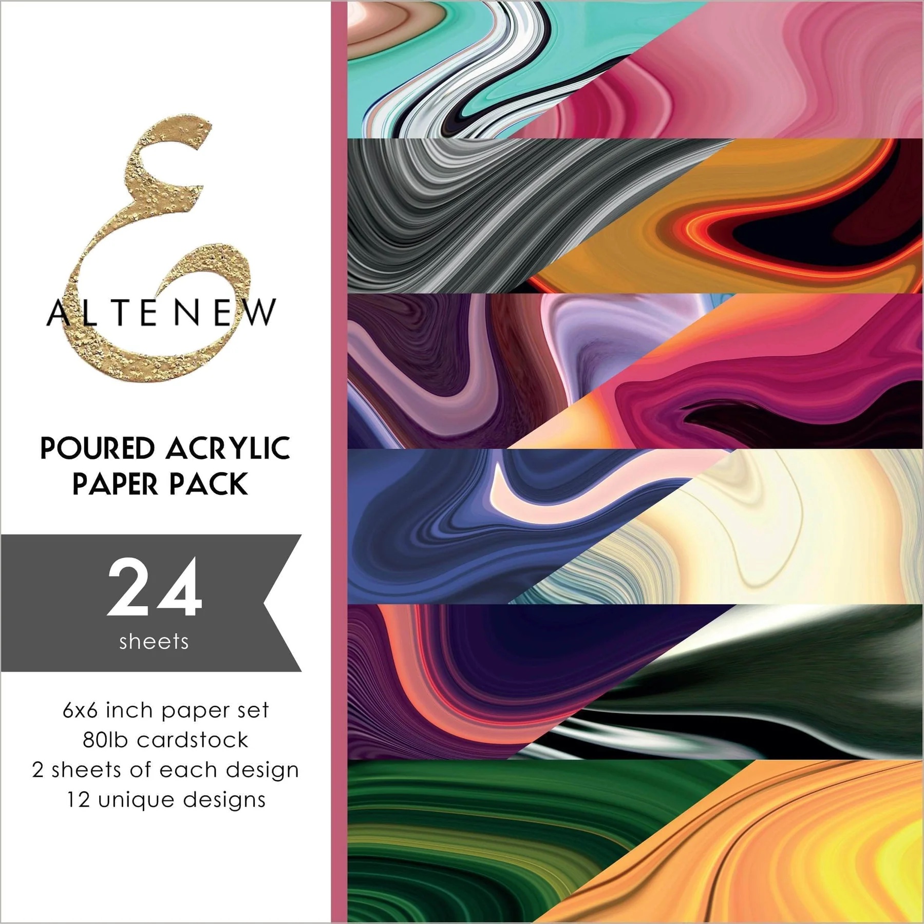 ALTENEW-Poured Acrylic 6x6 Paper Pack