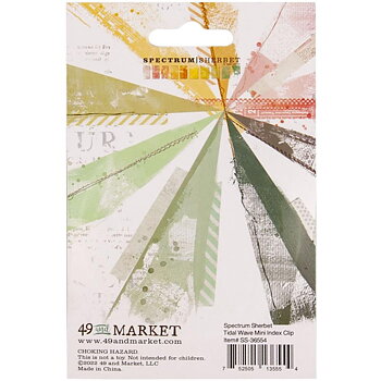 49 And Market-  Spectrum Sherbet - Mini Metal Index Clips & Brads - Tidal Wave