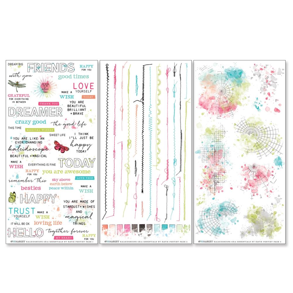 49 And Market - Rub-On Transfer Set - Essentials Kaleidoscope - 3