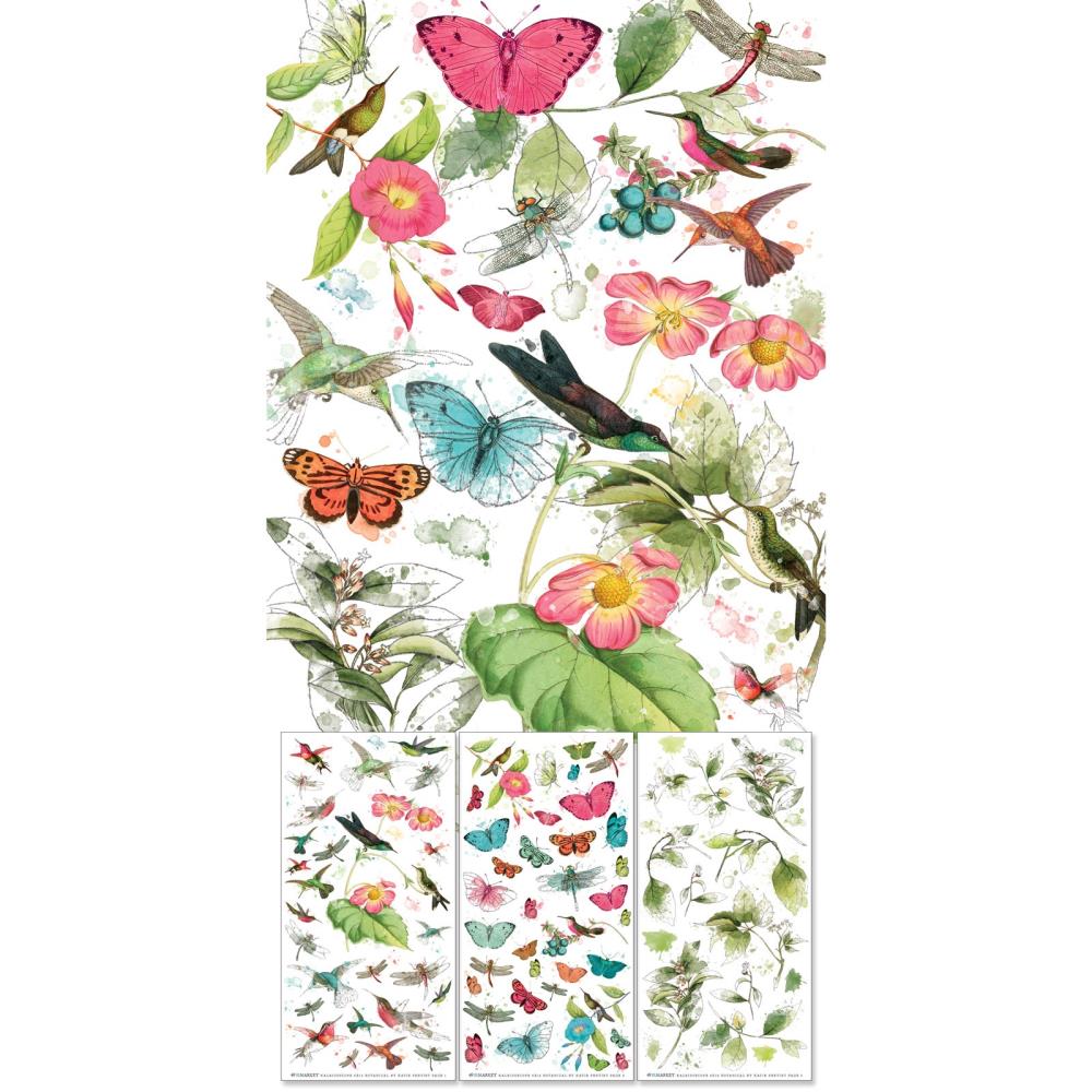 49 And Market - Rub-On Transfer Set - Botanical Kaleidoscope - 2