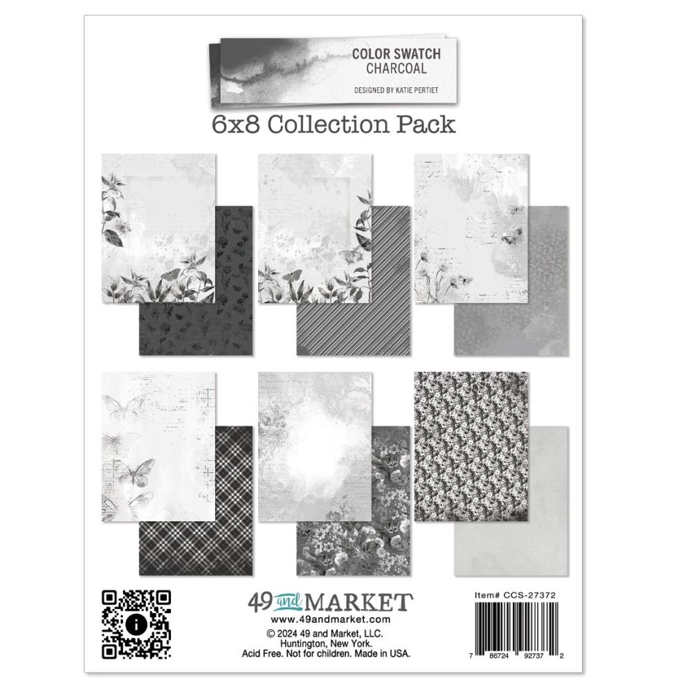 49 And Market - Collection Pack 6"X8" - Color Swatch: Charcoal - 2