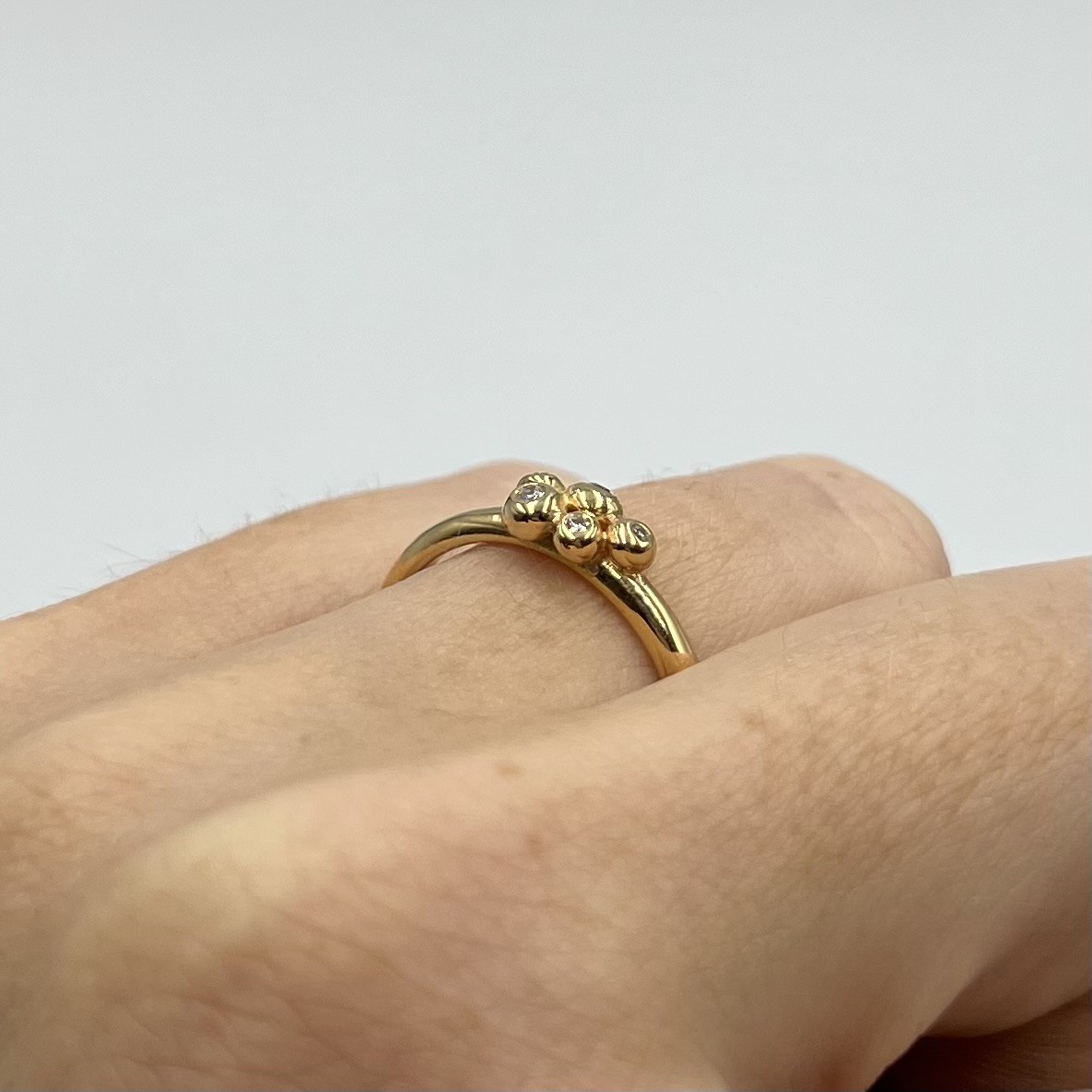 Ring Filippa handgjord diamanter guld 18 karat  - 3