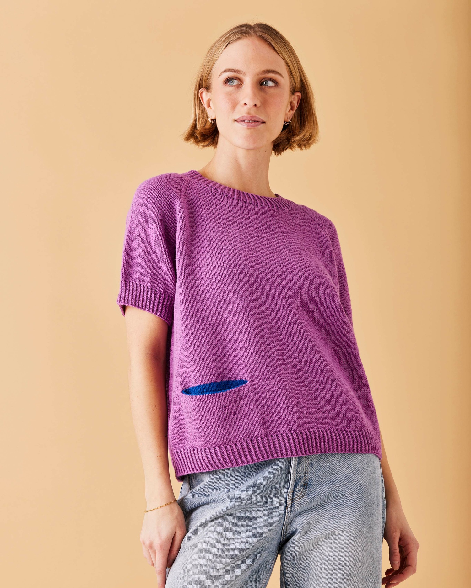 Raglan T-shirt med ficka i Berta