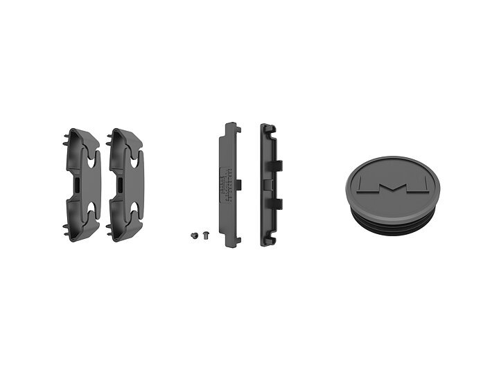 M Pro Series - Cable Management Clip 2-pack, 1 Pipe Cover, 2 Side Cover