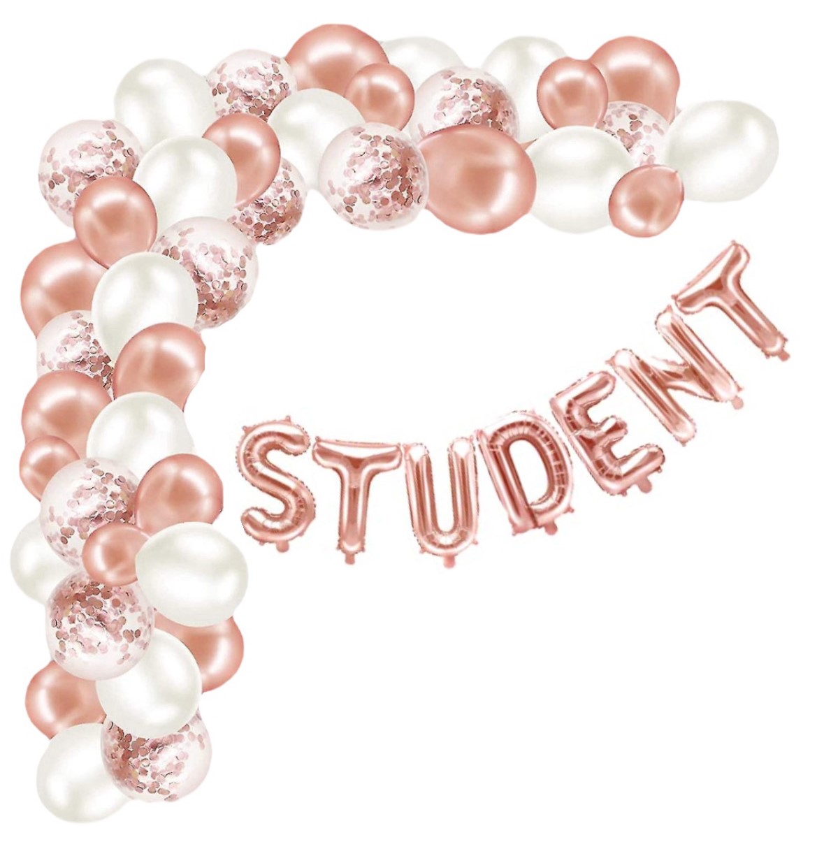 Ballongbåge & ballonggirlang "STUDENT" - Rosé -1