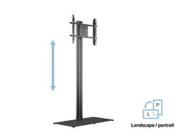 M Public Display Stand 210 HD Single Black w. Floorbase