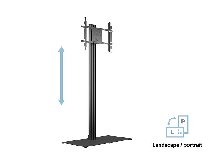 M Public Display Stand 210 HD Single Black w. Floorbase