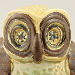 Gerd Hiort Petersen (1960s) Yellow Rounded Owl 12 cm