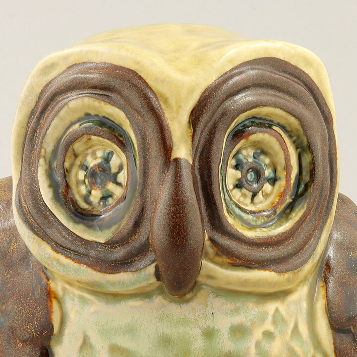 ゲルト・ヒオルト・ピーターセン  黄色の丸いフクロウ  12cm  1960年代