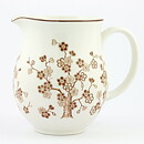 ジャッキー・リンド  Japonicaシリーズ  ピッチャー  茶色の花模様  17cm  1977年