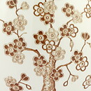 ジャッキー・リンド  Japonicaシリーズ  ピッチャー  茶色の花模様  17cm  1977年
