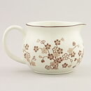 ジャッキー・リンド  Japonicaシリーズ  ピッチャー  茶色の花模様  15cm  1977年