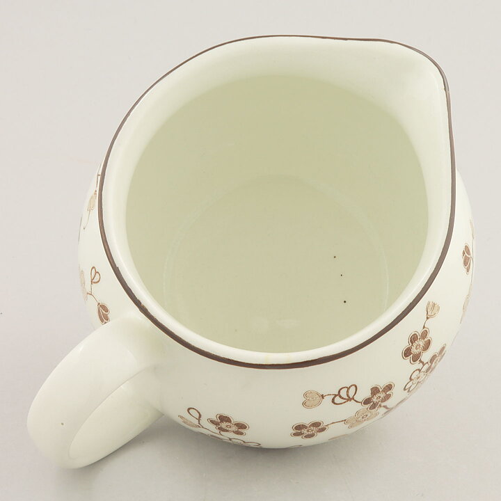 ジャッキー・リンド  Japonicaシリーズ  ピッチャー  茶色の花模様  15cm  1977年