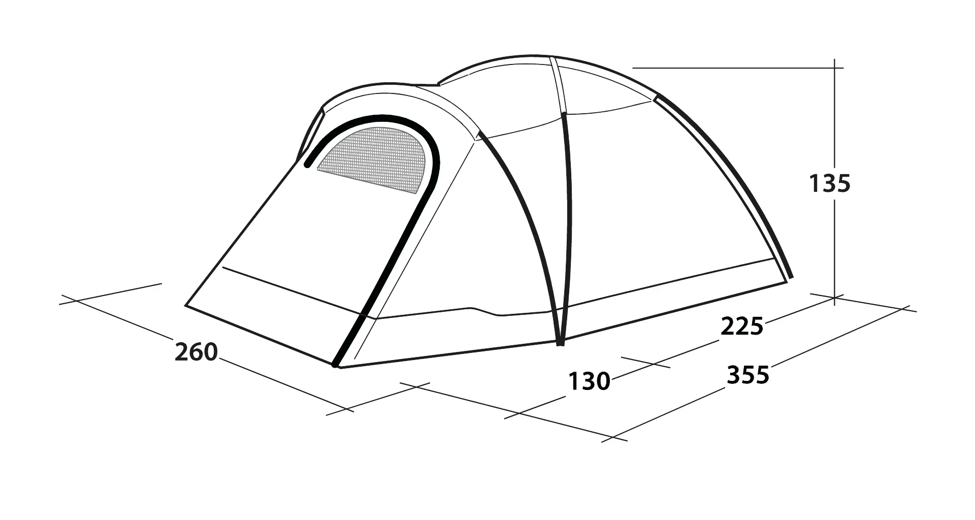 Outwell Cloud 4 | Tent | 4 people - 5