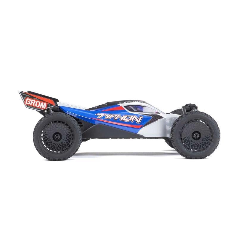 TYPHON GROM MEGA 380 Brushed 4X4 Small Buggy RTR, Battery & Charger, Blue/Silver - 6