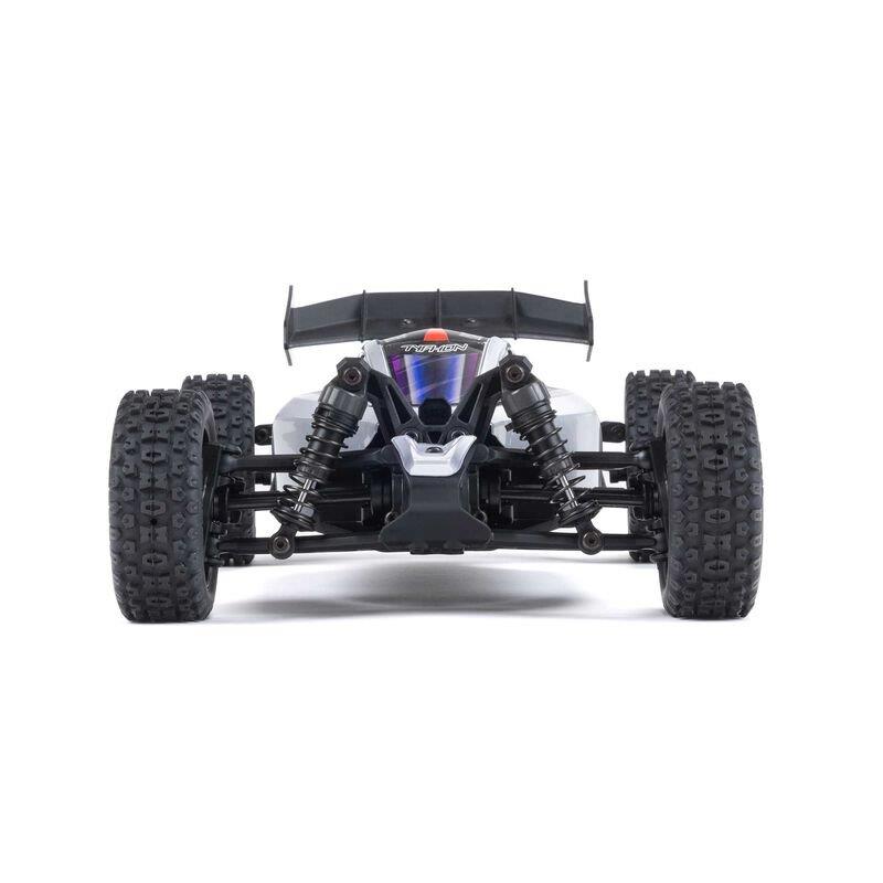 TYPHON GROM MEGA 380 Brushed 4X4 Small Buggy RTR, Battery & Charger, Blue/Silver - 12