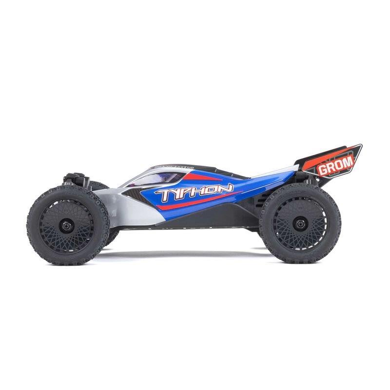 TYPHON GROM MEGA 380 Brushed 4X4 Small Buggy RTR, Battery & Charger, Blue/Silver - 10