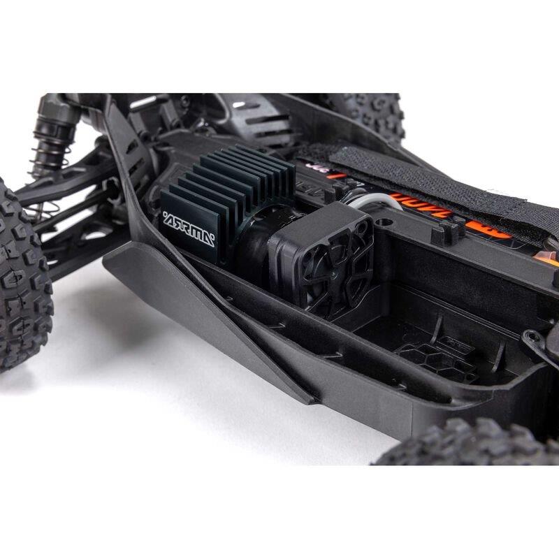 TYPHON GROM MEGA 380 Brushed 4X4 Small Buggy RTR, Battery & Charger, Blue/Silver - 22