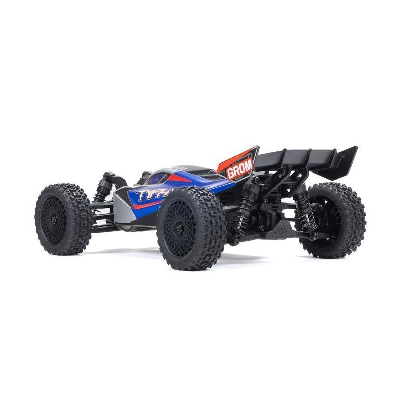 TYPHON GROM MEGA 380 Brushed 4X4 Small Buggy RTR, Battery & Charger, Blue/Silver - 9
