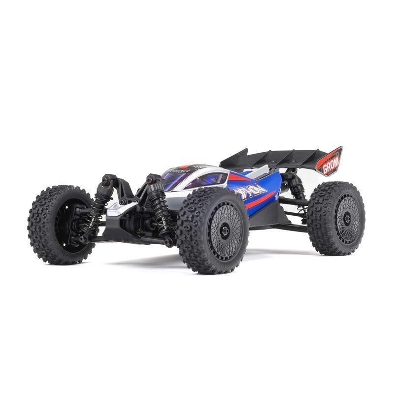 TYPHON GROM MEGA 380 Brushed 4X4 Small Buggy RTR, Battery & Charger, Blue/Silver - 11