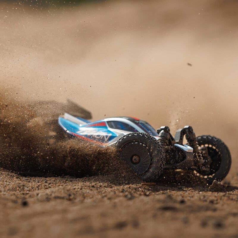 TYPHON GROM MEGA 380 Brushed 4X4 Small Buggy RTR, Battery & Charger, Blue/Silver - 32