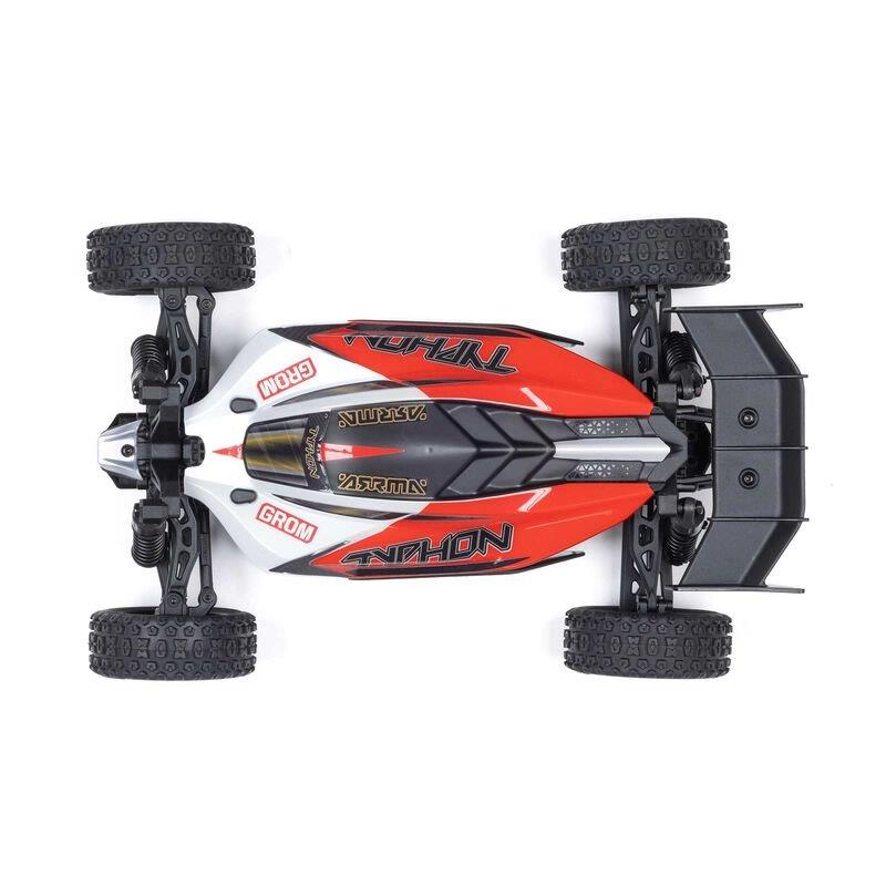 TYPHON GROM MEGA 380 Brushed 4X4 Small Buggy RTR, Battery & Charger, Red/White - 14
