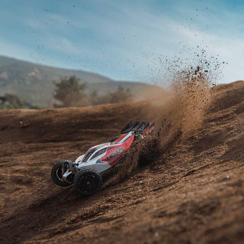 TYPHON GROM MEGA 380 Brushed 4X4 Small Buggy RTR, Battery & Charger, Red/White - 31