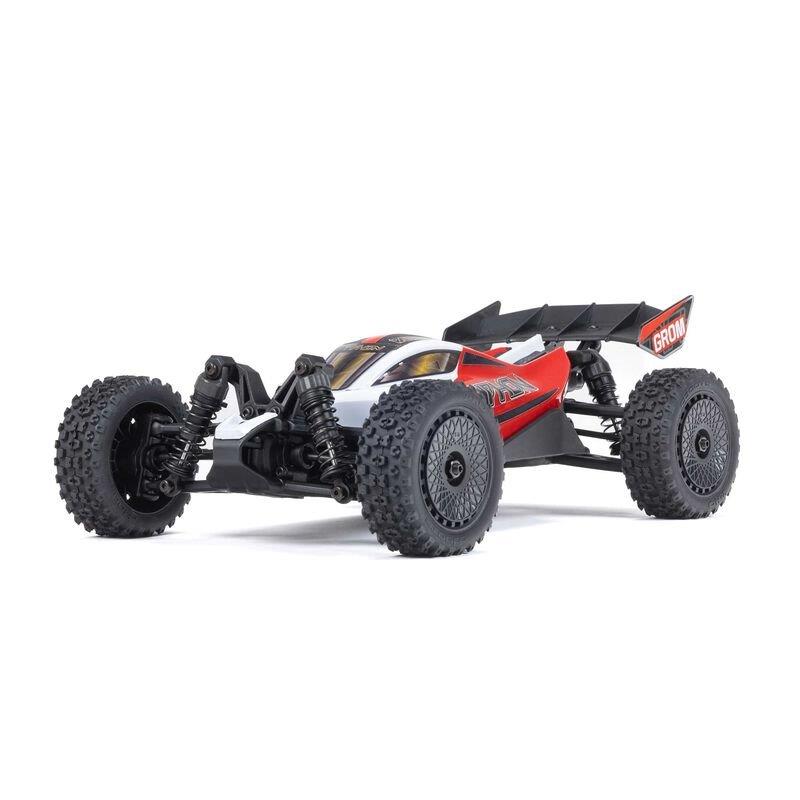 TYPHON GROM MEGA 380 Brushed 4X4 Small Buggy RTR, Battery & Charger, Red/White - 12