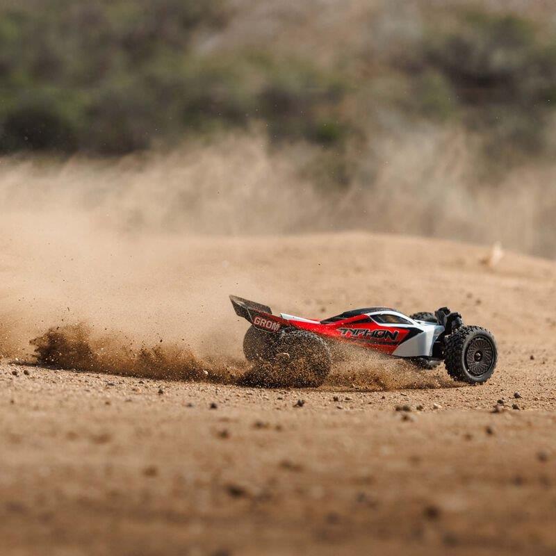 TYPHON GROM MEGA 380 Brushed 4X4 Small Buggy RTR, Battery & Charger, Red/White - 5