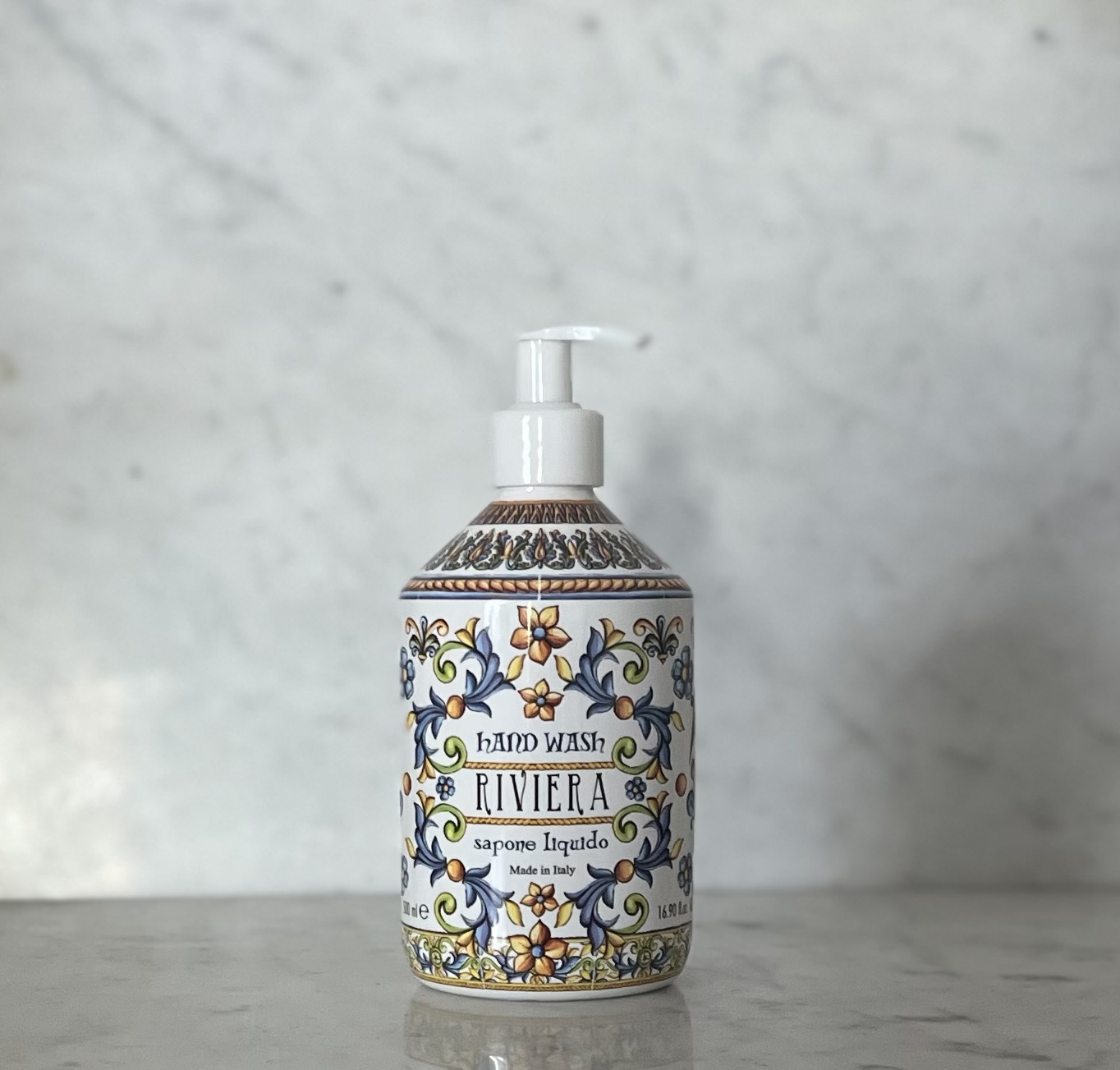 Saponi Handtvål Riviera 500 ml – Aloe Vera & E-vitamin | Lyxig tvål med doft av Iris, Jasmine & Vanilj