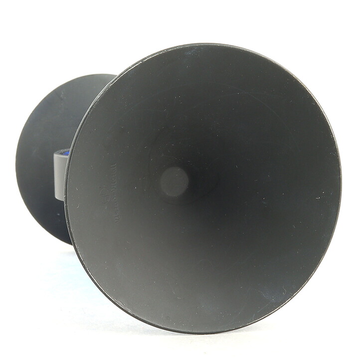 Gunnar Ander (1960s) Iron Candleholder with Blue Glass Center 10 cm