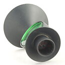 Gunnar Ander (1960s) Iron Candleholder with Green Glass Center 10 cm