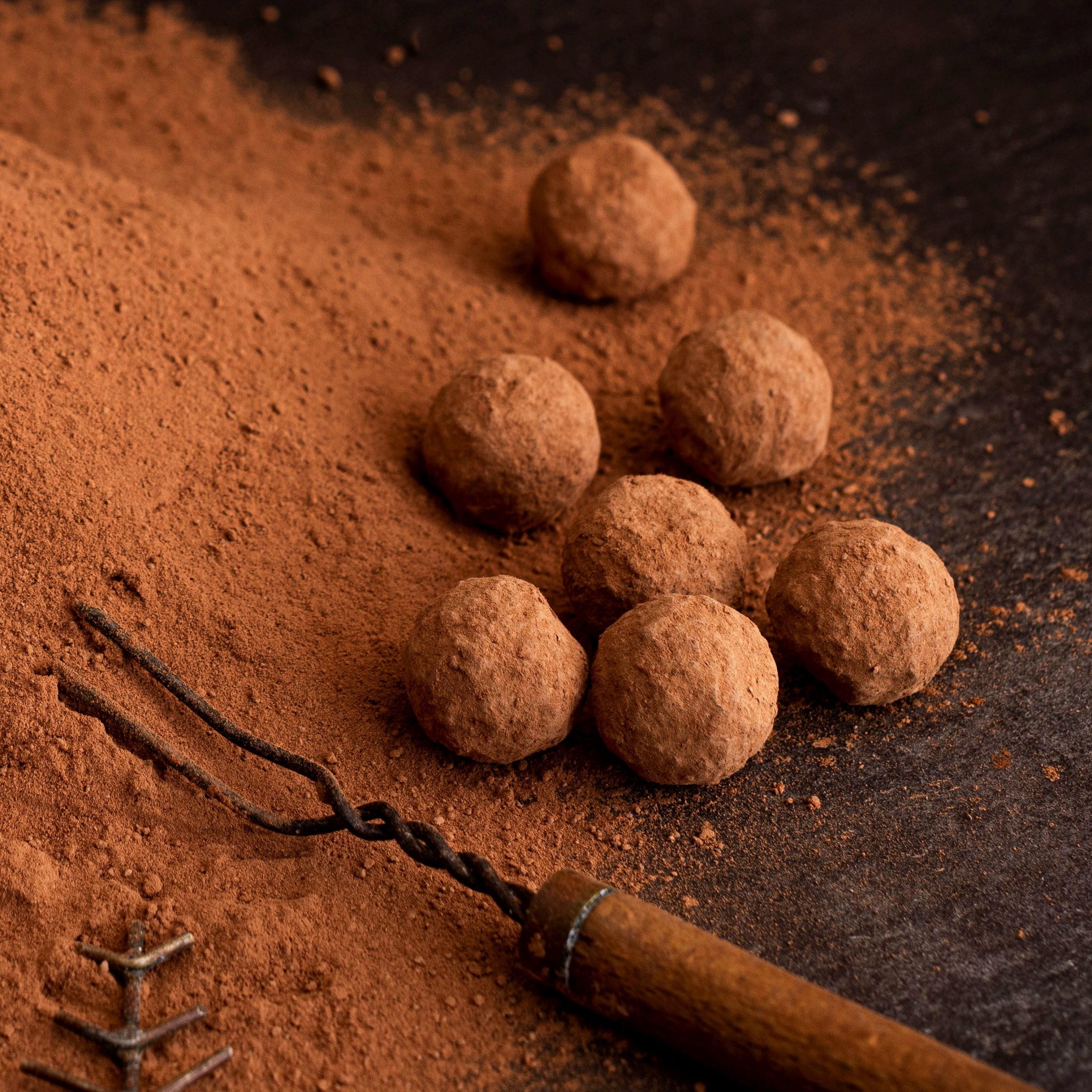 Pralinask från Willie´s Cacao - Mörk chokladtryffel med Champagne - 2