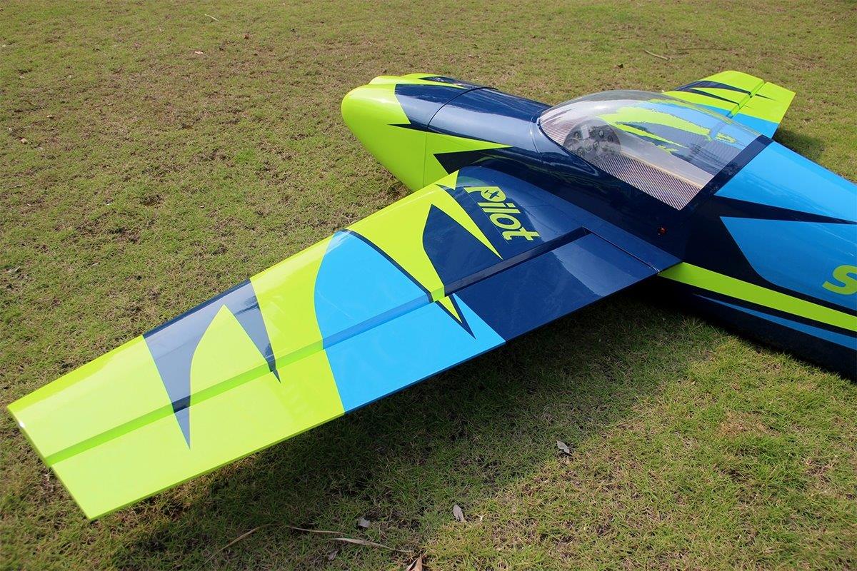 Pilot RC Slick 2600mm 120cc Green-Blue 103tum - 6