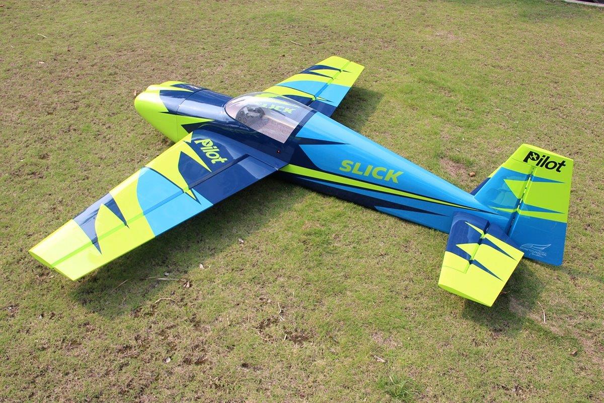 Pilot RC Slick 2600mm 120cc Green-Blue 103tum - 4