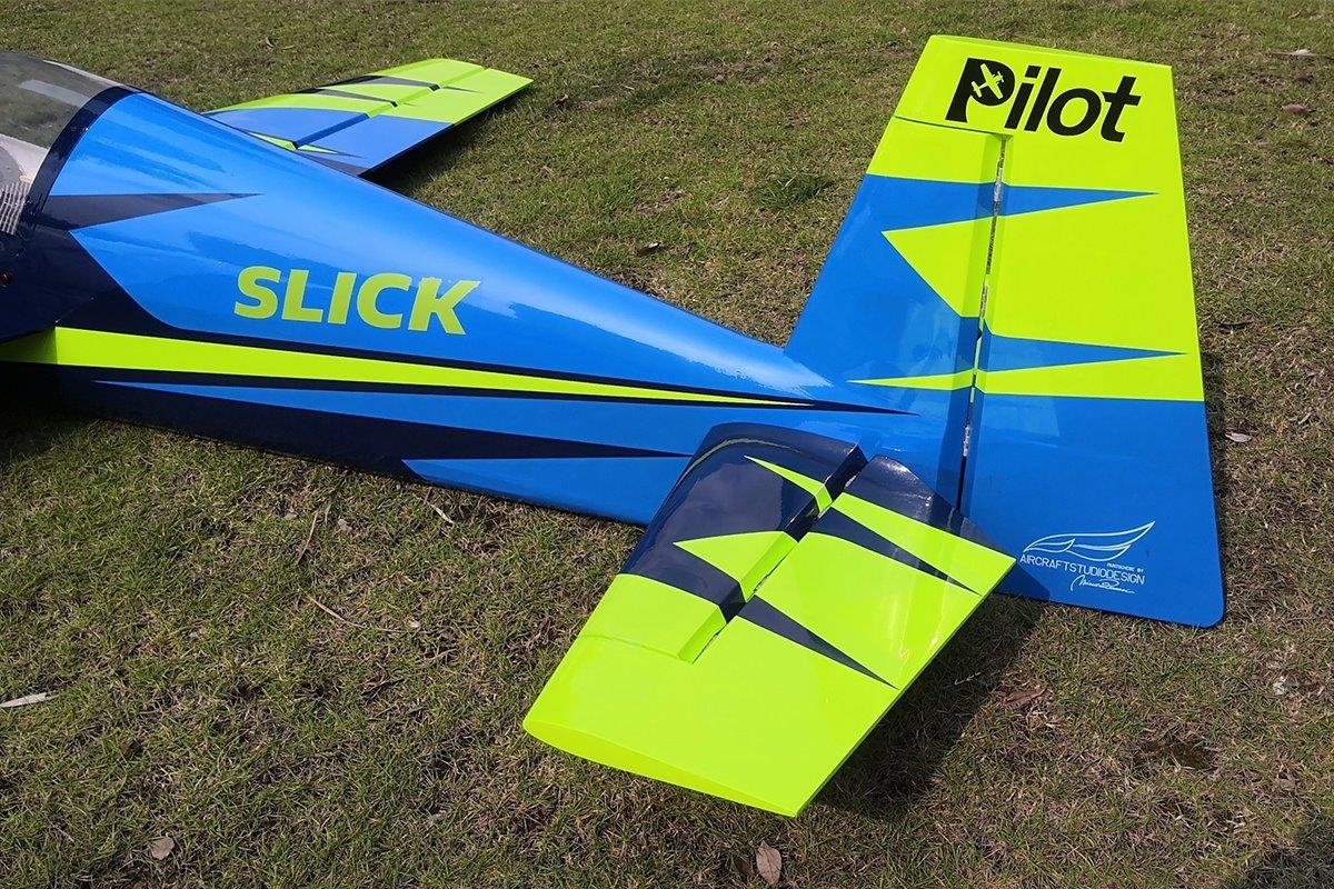 Pilot RC Slick 2600mm 120cc Green-Blue 103tum - 9