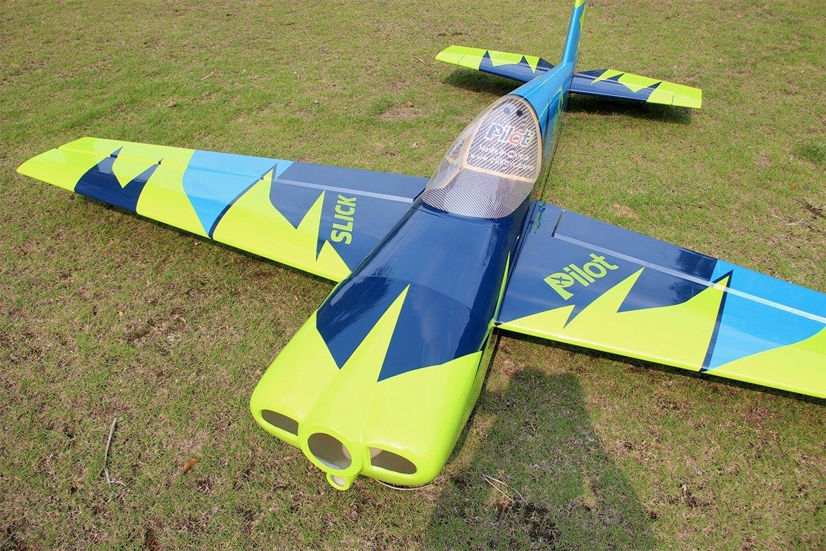 Pilot RC Slick 2600mm 120cc Green-Blue 103tum - 3