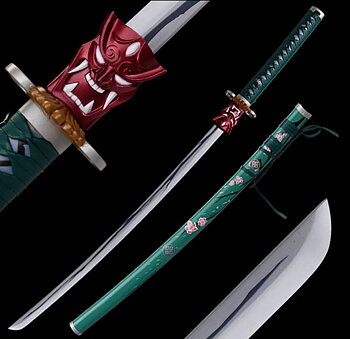 Valorant Kolstål Katana Svärd Green Devil Series - Grön 