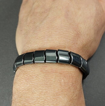 Magnetisk Hematit vågig Armband 
