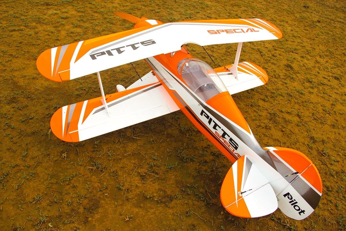 Pilot RC Pitts S2B Orange 2,2m 87tum - 7