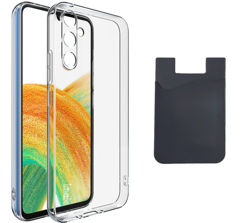 Samsung Galaxy A34 5G Case & Card Holder - Protection & Convenient Card Management - Black