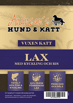 Anjinsans Lax och Kyckling med Ris Vuxen Katt 6 kg