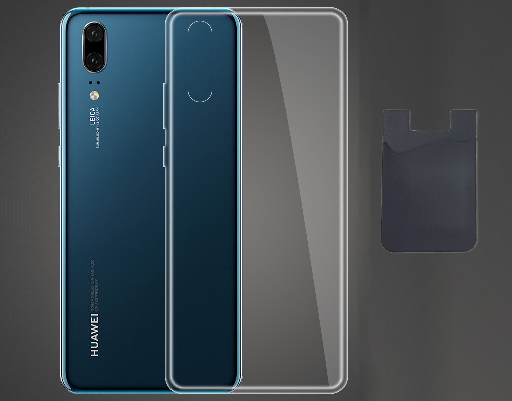 Huawei P20 Pro Skal & Korthållare - Skydd & Smidig Korthantering - Svart